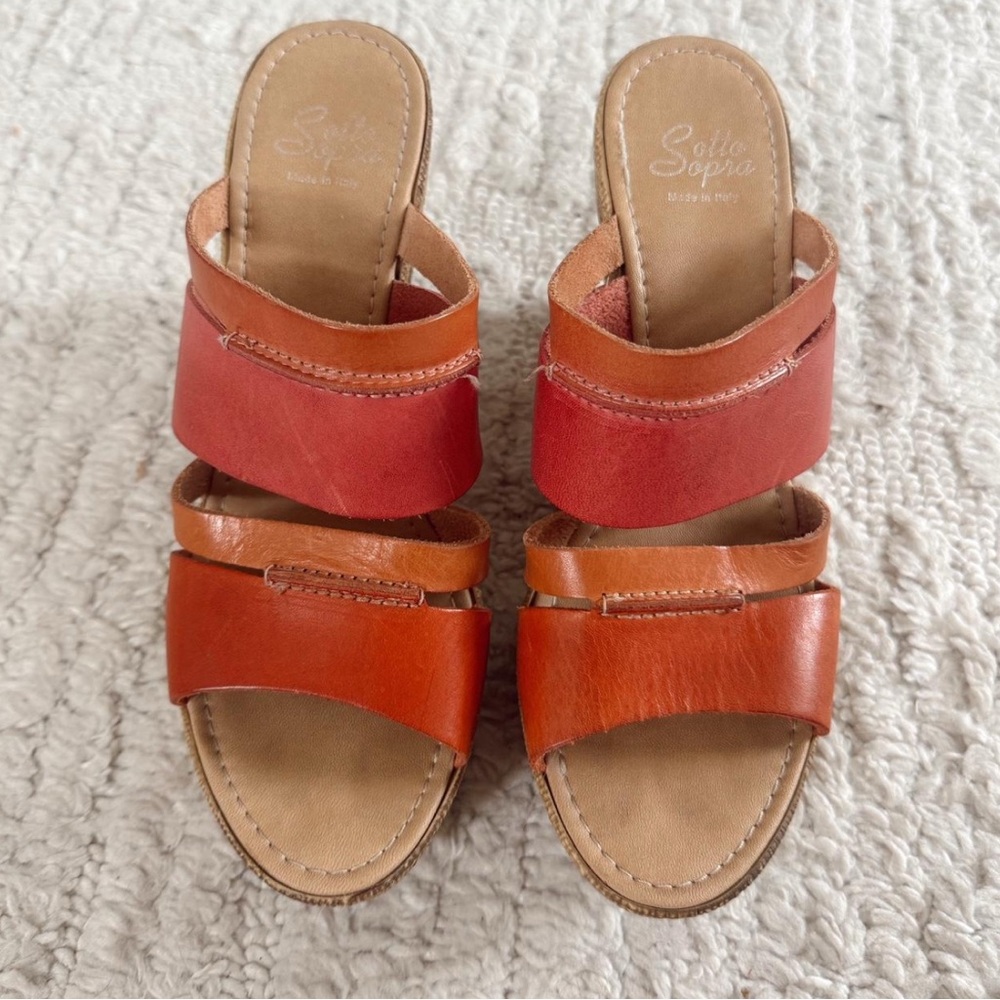 Women's Red and Orange Sandals